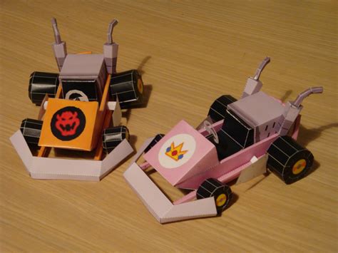 Mario Kart Papercraft Bowser And Peach Kart Papercraft Paradise