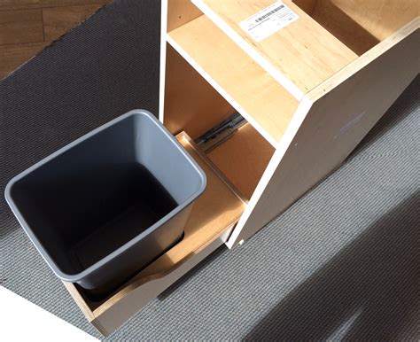 .the trash drawer is accessed in our home on a daily basis, so we wanted to make sure the trash like all kitchen cabinet plans, please review kitchen cabinets 101 and tooling up for lots of tips on. 1 pullout trash and 1 drawer cabinet SINGLE CAN
