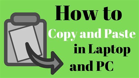 Cut, copy, and paste are the most basic used commands in windows computers. copy and paste on laptop computer | How to copy and paste ...