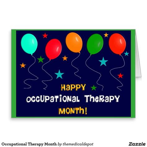 Occupational Therapy Month Card Printing Double Sided