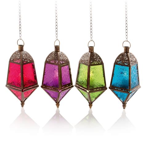 Moroccan Styled Glass Hanging Lantern