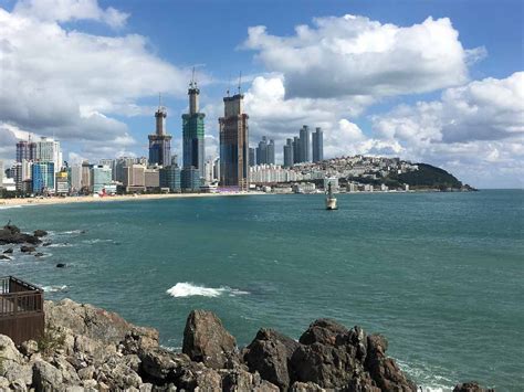 View Of Busan From Haeundae Beach Korea Itinerary Korail Pass Korea