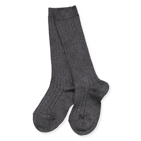 Cóndor Grey Rib Knee Socks Antracita Grey