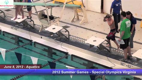 June 8 2012 Special Olympics Va Summer Games 25m Freestyle Youtube