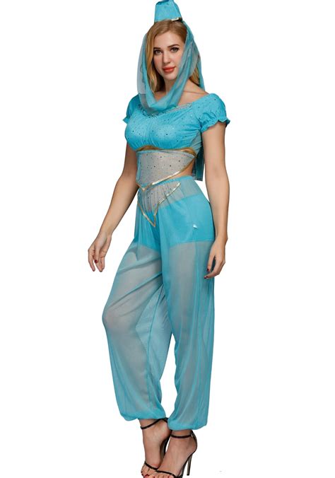 Womens Sexy Bollywood Indian Princess Dancer Genie Jasmine Aladdin Ladies Fancy Belly Dance