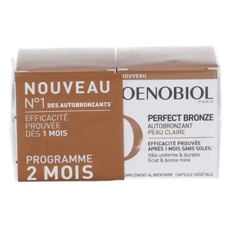 Oenobiol Perfect Bronze Autobronzant Peaux Claires 2x30 Capsules 3ppharma