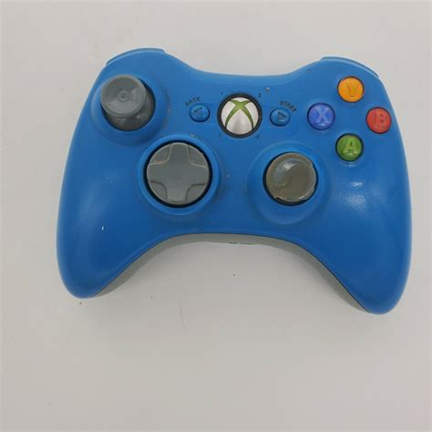 B Oem Microsoft Xbox 360 Controller Blue Grey Tested Fast