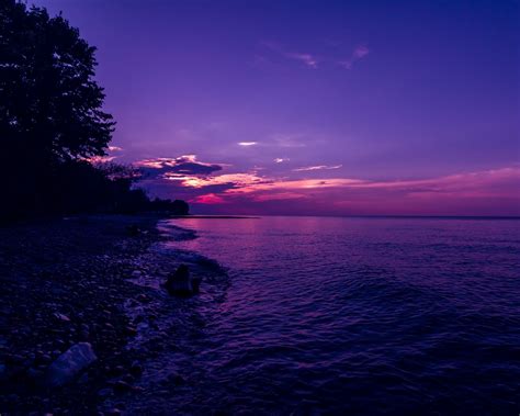 Download Wallpaper 1280x1024 Beach Waves Sunset Sky Evening