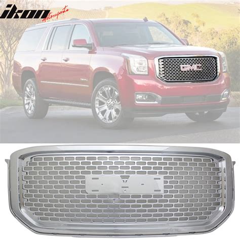 Compatible With 15 16 Gmc Yukon Xl Mesh Style Front Grille Grill Abs