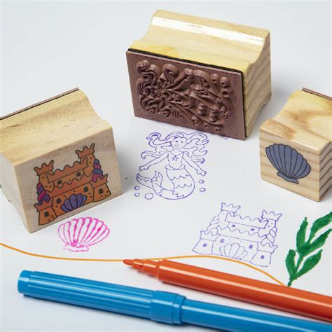 Deluxe Wooden Stamp Set Fairy Tale 4 Kids Books And Toys