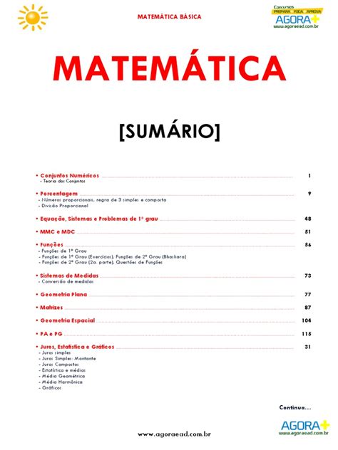 Apostila De Matematica Basica Pdf Números Conjunto Matemática