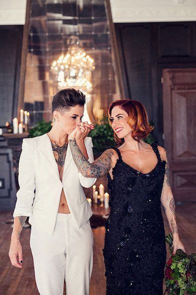 17 dapper brides we re stealing style inspiration from love inc mag lesbian wedding photos