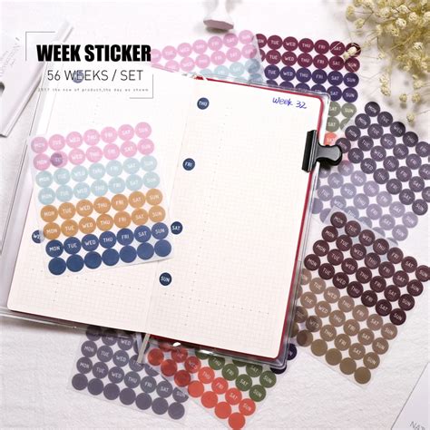 Mypretties Sheets Basic Label Stickers Weeks Stickers Planner
