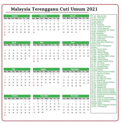 Kalendar Cuti Am Malaysia 2021 Pdf Adam Hughes