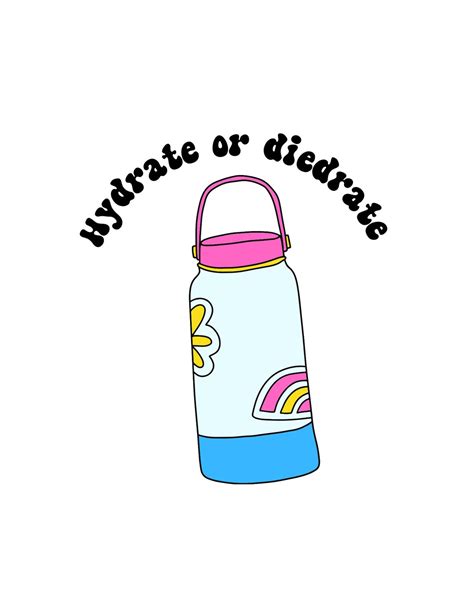 Water Reminder Hydrate Or Diedrate Svg Etsy