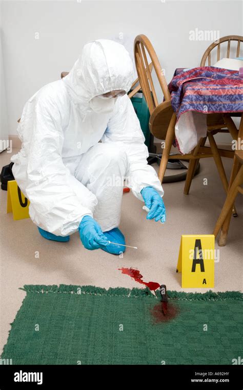 Crime Scene Evidence Markers Stock Photos And Crime Scene Evidence