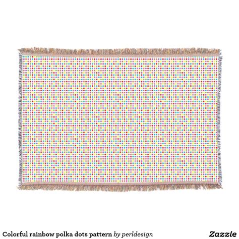 Colorful Rainbow Polka Dots Pattern Throw Blanket Rainbow Polka Dots