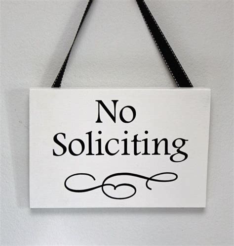 White No Soliciting Sign See It On Etsy By Mackalijackdesigns On Etsy
