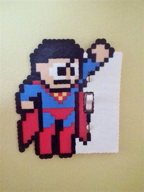 Superman Perler Bead Light Switch Cover Plate Nintendo