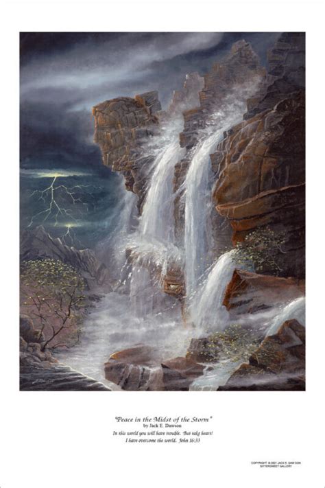 Peace In The Midst Of The Storm Frameable Paper Prints Jack E