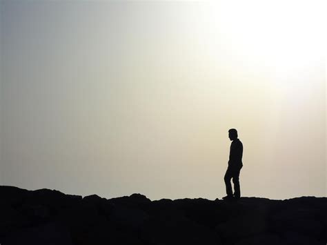 Premium Photo Silhouette Man Standing Against Sky