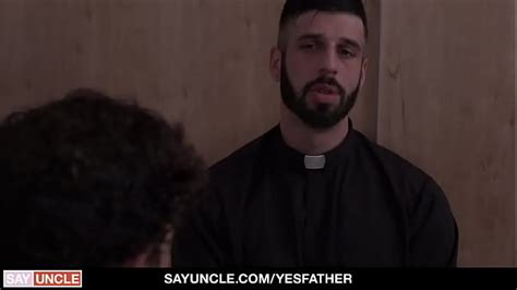 Catholic Boy Ryan Jacobs Meets Priest Teddy Torres In The Confession
