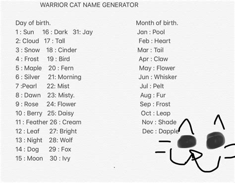 Choose some keywords and we will automatically create a cat name in seconds. Warrior cat generator in 2020 | Warrior cat names, Warrior ...