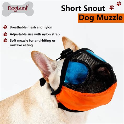 Doglemi Mesh Short Snout Dog Pet Muzzle In Dog Accessories From Home