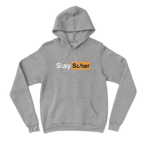 Stay Sober Grey Hoodie Official Merch By Daydrian Harding