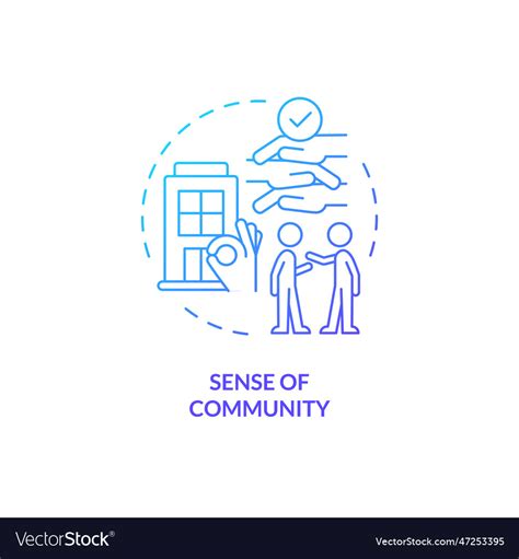 Sense Of Community Blue Gradient Concept Icon Vector Image