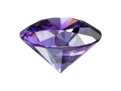 Round Brilliant Machine Cut Cubic Zirconia Purple Cz Diamond Stone For