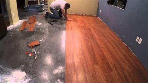 Vinyl plank flooring basement introduction. Laying Vinyl Flooring - YouTube
