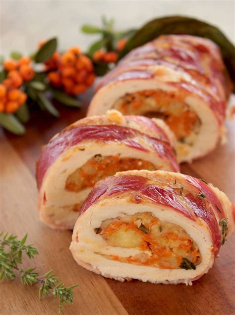 Thanksgiving Turkey Roulade With Pumpkin Cranberry Stuffing The