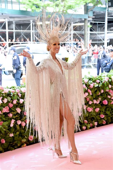 Celine Dion Oscar De La Renta Dress At The 2019 Met Gala Popsugar Fashion Uk