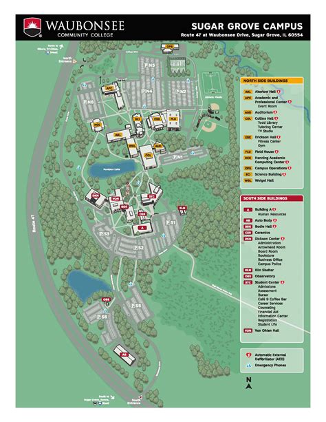 Sg Campus Map Waubonsee Community College