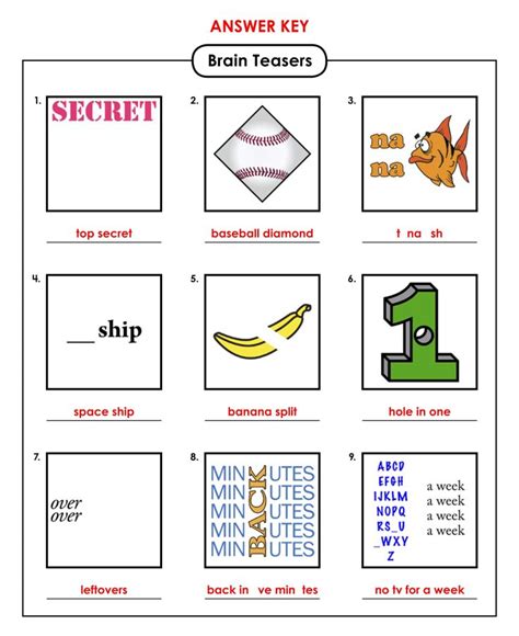 Printable Brain Teaser Puzzles With Answers In Rebus Puzzles Brain Teasers Printable
