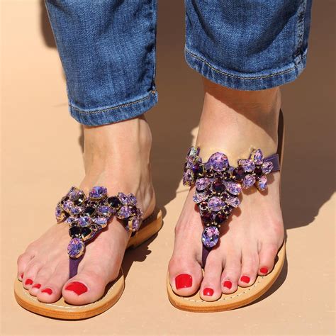 Bari Womens Handmade Leather Purple Sandals Mystique Sandals