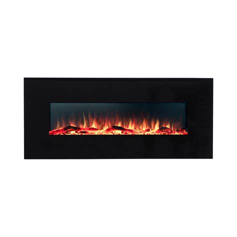 Longton Wall Mounted Electric Fireplace Black 127cm By Early Settler