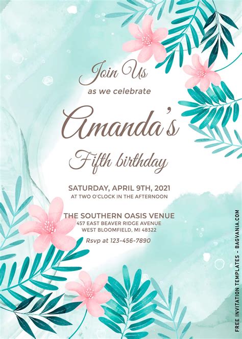 Free Printable Birthday Party Invitations For 11 Year Olds