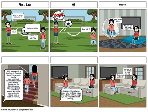 First Law Of Motion Storyboard By Ameena35