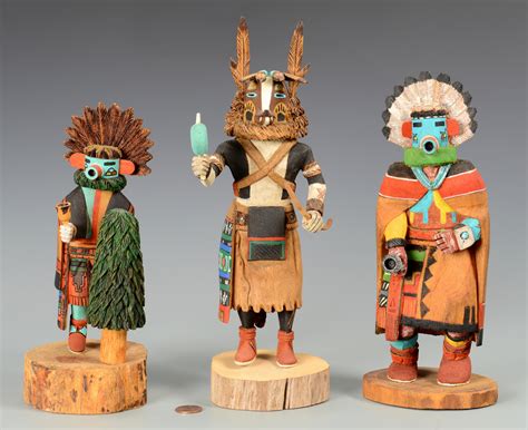 Lot 512 Grouping Of 3 Hopi Kachinas