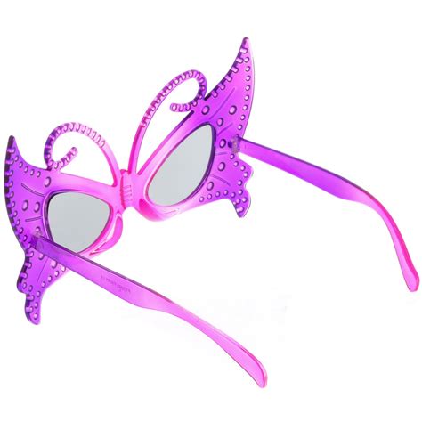 novelty costume party gradient colored fairy butterfly glasses 42mm sunglass la