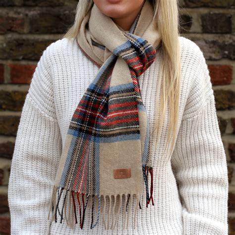 Personalised Pure Irish Lambswool Tartan Scarf By Hurleyburley