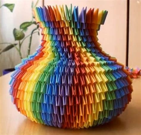 3d Origami Rainbow Vase Kit 2300 Papers By 3dorigamidreambank