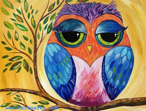 Colorful Owl By Cinnamon Cooney The Art Sherpa As A Fully Guided Art