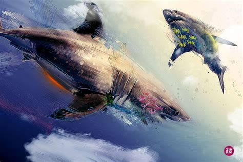 Rawbdz Shark Illustration Artist At Work Conceptual Artist