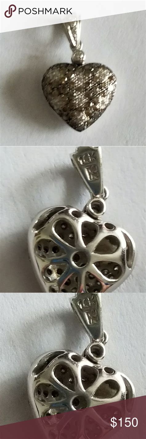 Renuka heart shape diamond pendant. 14k Heart Shaped Pendant with Diamonds 14k White Gold ...