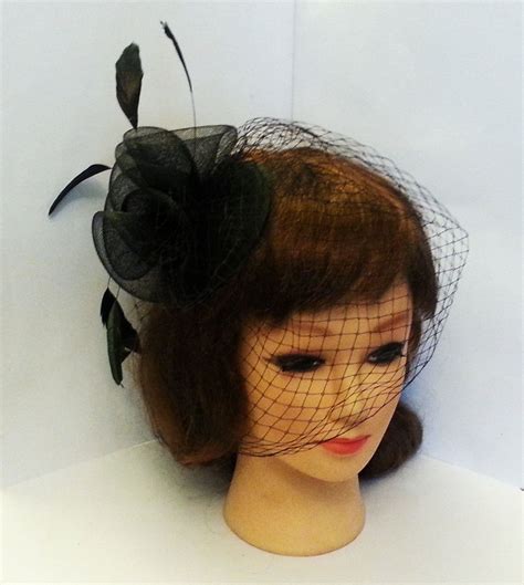 10 off sale black birdcage veil fascinator wedding bridal hairpiece fascinator bridal accessory