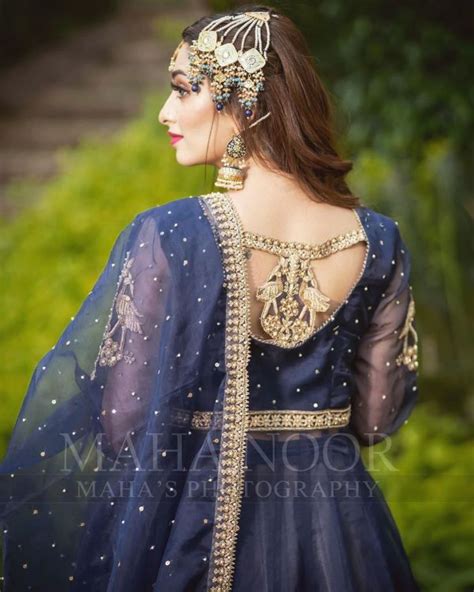 Actress Nawal Saeed Looking Gorgeous In Navy Blue Bridal Shoot Stylepk