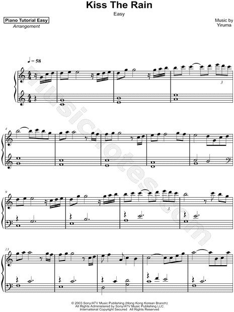 Such as png, jpg, animated gifs, pic art, logo, black and white, transparent, etc. Piano Tutorial Easy "Kiss the Rain easy" Sheet Music (Easy Piano) (Piano Solo) in C Major ...